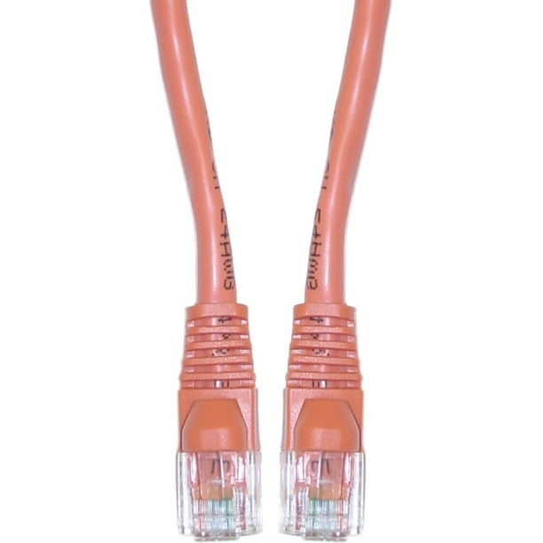 Cables Unlimited UTP-1200-10O Cat5e Crossover Snagless Molded Boot Cable 10 feet, Orange 